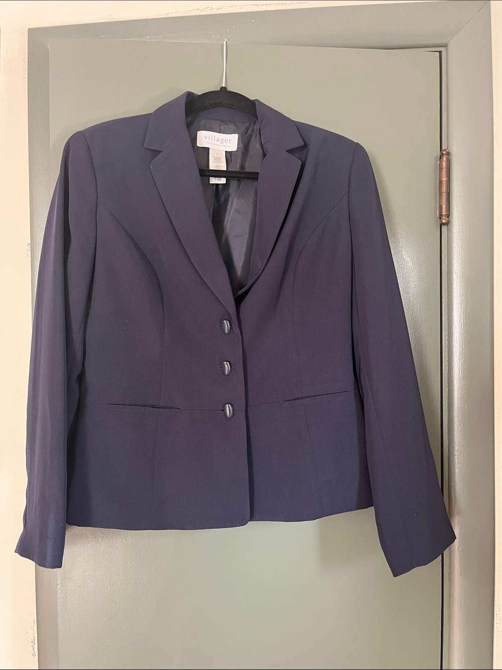 Villager Navy Three-Button Tailored Blazer